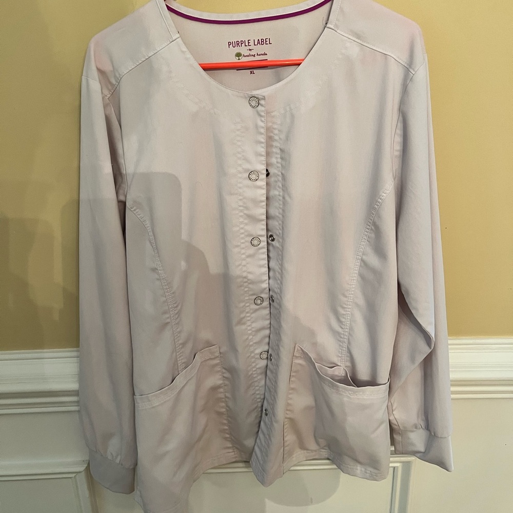 Scrub Jacket- Purple Label Healing Hands